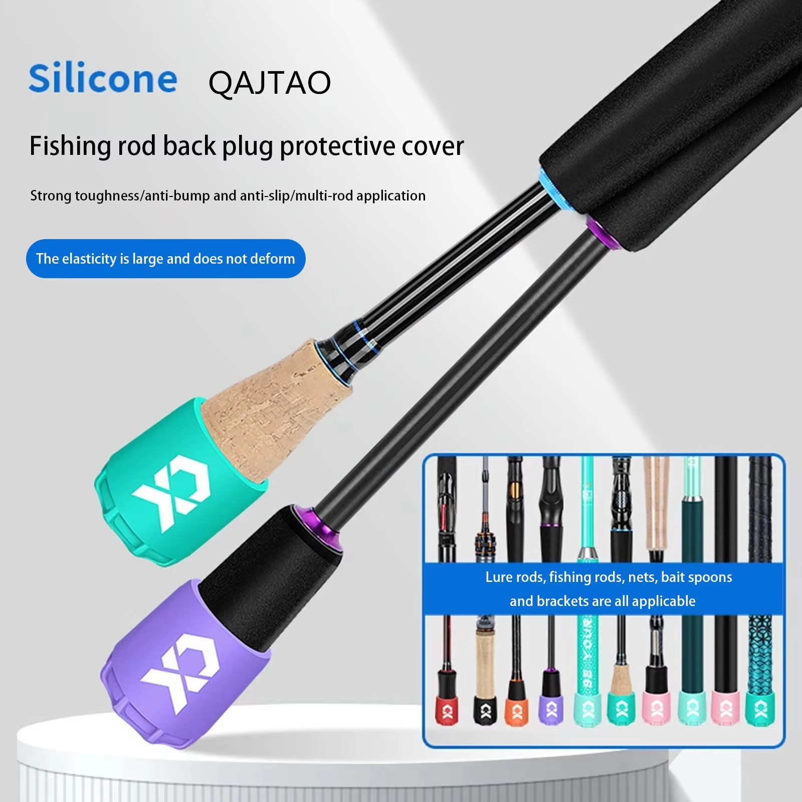 Fishing Rod Case - Silikon olta uç kapağı koruyucusu hafif