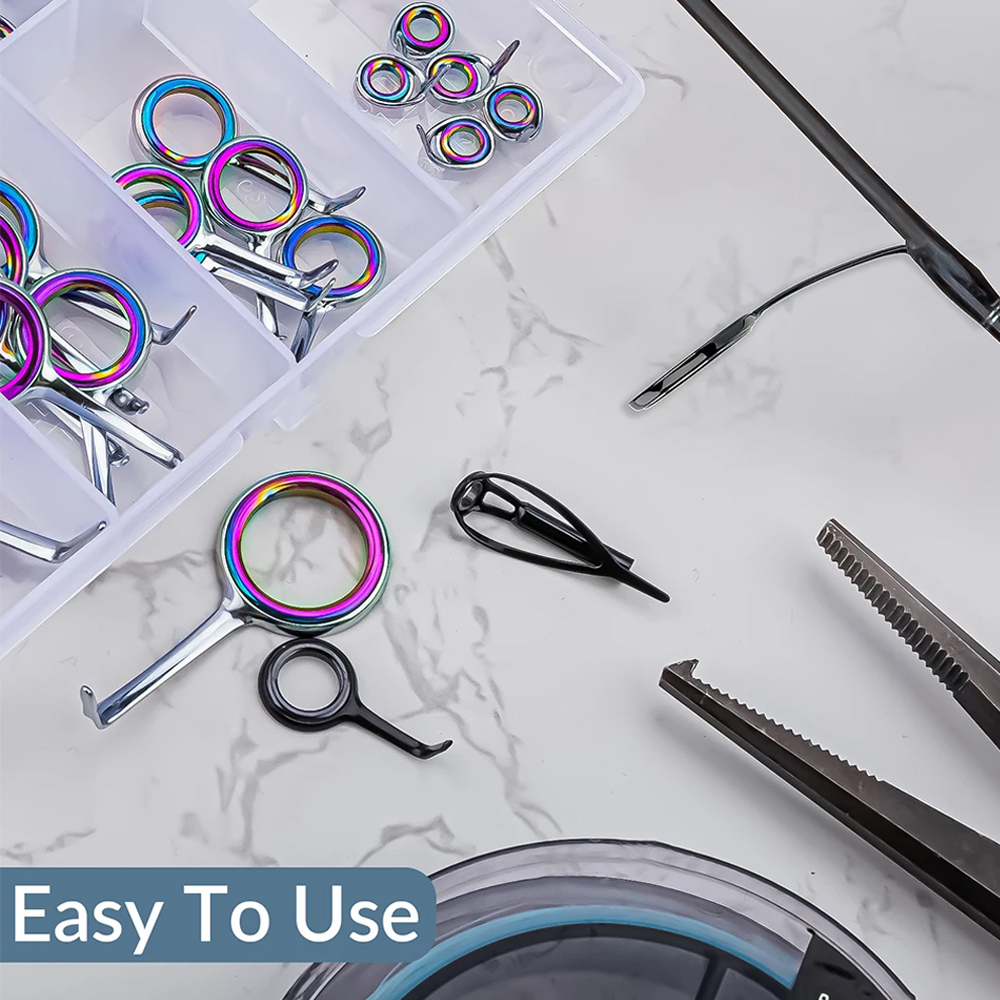 40 adet renkli olta kılavuzlar - Fishing Rod Guide Replacement incelemesi ve fiyatı