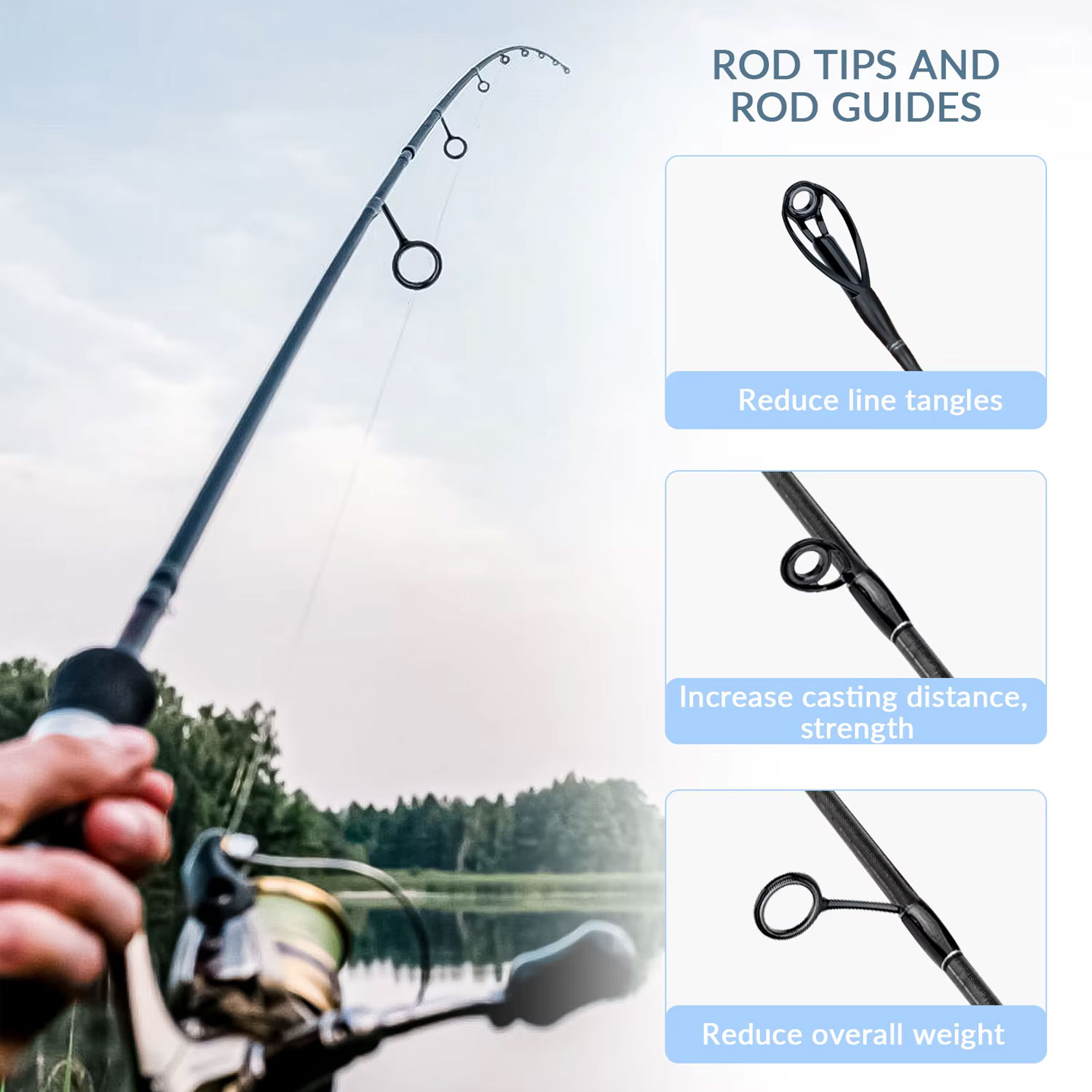 40 adet renkli olta kılavuzlar - Fishing Rod Guide Replacement incelemesi ve fiyatı