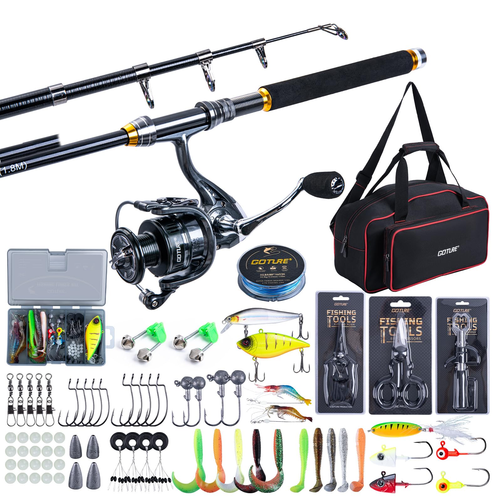 Goture Teleskopik Olta ve Maka - Fishing Rod Spinning incelemesi ve fiyatı
